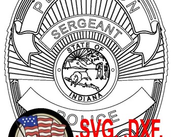 Pendleton Indiana Police Badge Digital File