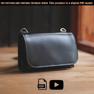 Modèle PDF de sac bandoulière en cuir, modèle de sacoche, modèle de sac à bandoulière en cuir, modèle de sac en cuir, cuir DIY