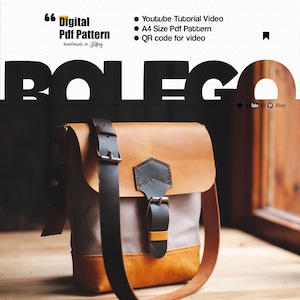 Leder & Canvas Crossbody Bag PDF Schnittmuster