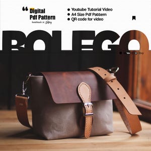 Leather & Canvas Crossbody Bag PDF Pattern: Daily Bag DIY (Digital Download)