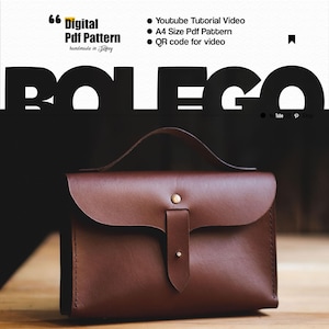 Leder Crossbody Bag Schnittmuster: Anfänger DIY-Vorlage (PDF-Muster)