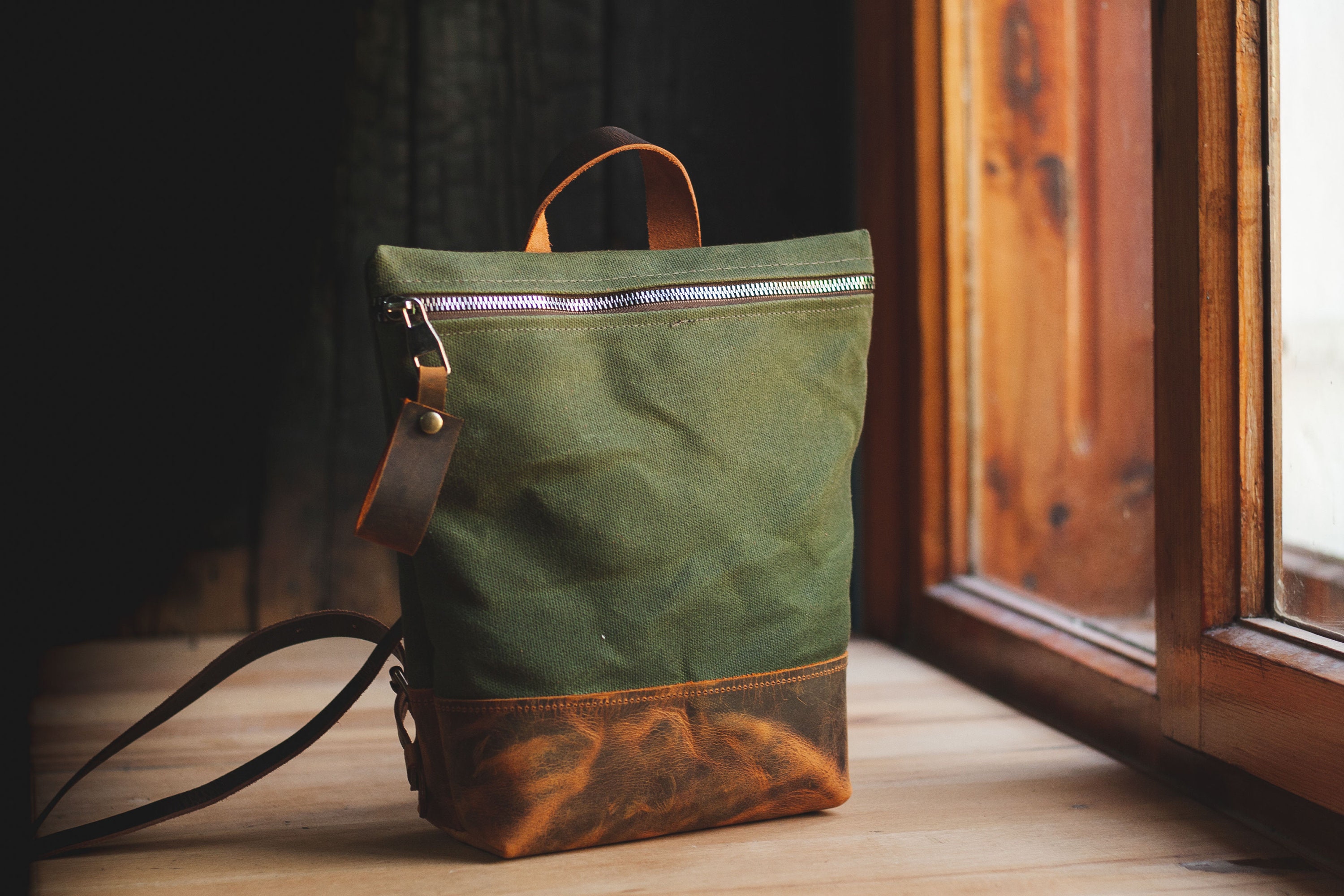 Leather & Canvas Backpack PDF Pattern: DIY Bag Sewing (digital Download ...