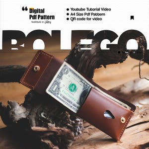 DIY Leather Wallet PDF Pattern: Downloadable Minimalist Cardholder Template