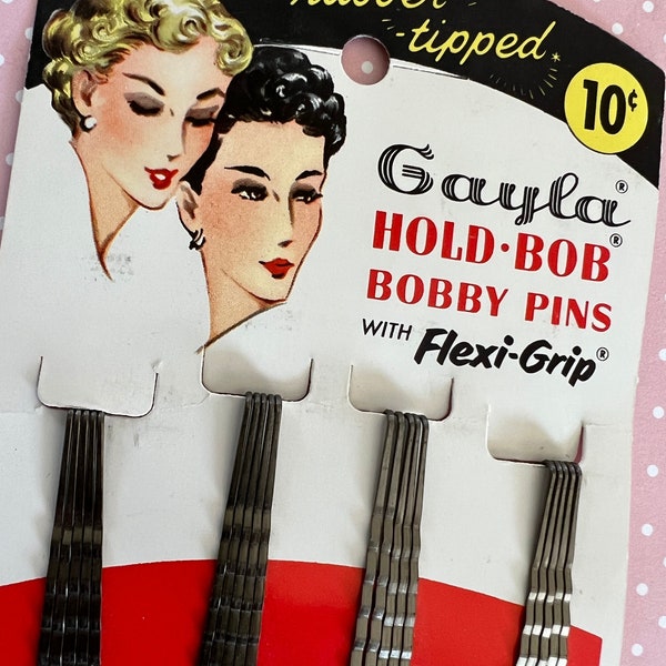 Vintage 50's Gayla Bobby Pins On Original Card NOS