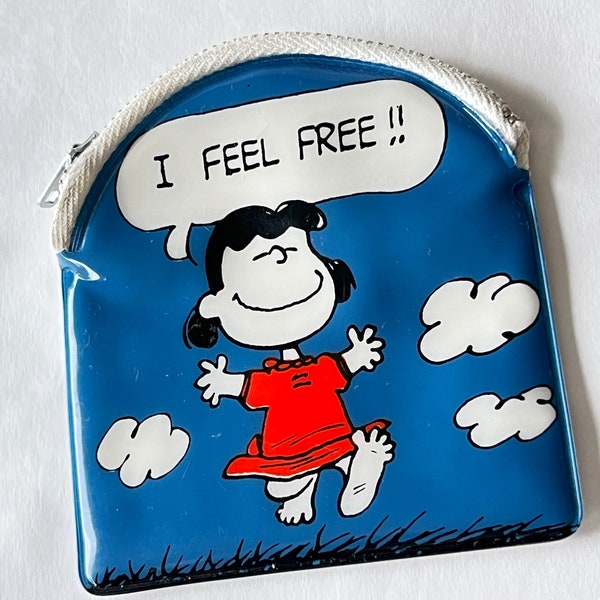 Vintage 70's Hallmark Peanuts Lucy Coin Purse Japan Monry Wallet Pouch