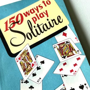 Livre de poche, 150 façons de jouer au solitaire, vintage 1950 U.S Playing Card Co. Moyse