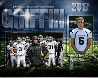Football Memory Mates - Photoshop Templates for Sports Teams and Individuals - Sports Photography Templates - Breaking Ground Football