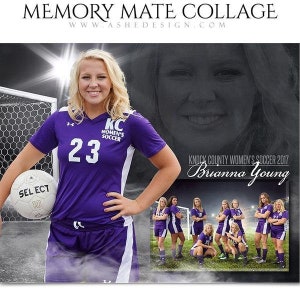 Fußball Memory Mates - Photoshop Vorlagen für Sportteams und Einzelpersonen - Sportfotografie Vorlagen - Dream Weaver Fußball