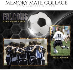Soccer Memory Mates - Plantillas de Photoshop para equipos deportivos e individuos - Plantillas de fotografía deportiva - Honeycomb Soccer