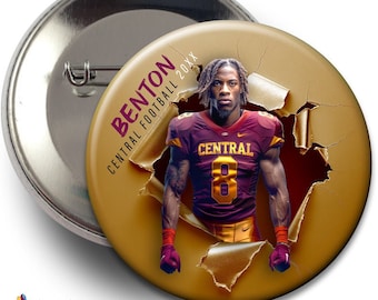 SPORTS BUTTONS - Ripping Through - (3) Digital Photoshop Templates in 3", 3.5" & 4" sizes for Sports Photographers.