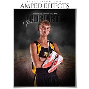 Sports Poster Template Set - Photoshop Collage Templates for Teams and Individuals - Instant Download -  In The Shadows Cross Country