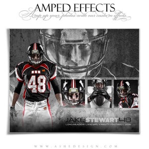 Sports Poster Template Set - Photoshop Collage Templates for Teams and Individuals - Instant Download - Stone Face
