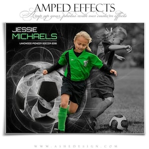 Sport Poster Template Set - Photoshop Collage Vorlagen für Teams und Einzelpersonen - Instant Download - Mystic Explosion - Fußball