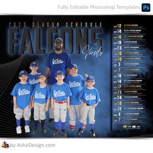 Plantilla de póster deportivo de Photoshop para usar con cualquier deporte, plantilla digital, fondo deportivo, pancarta de póster personalizado hace un gran regalo de equipo