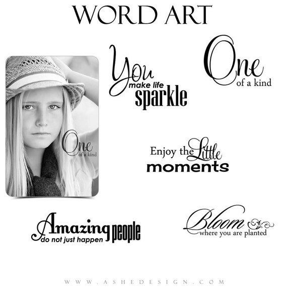 Inspirational Word Art Quotes Photo Overlays for Scrapbooking Etsy