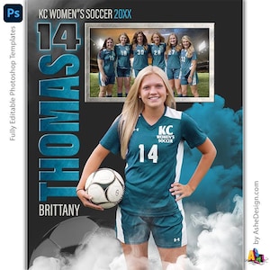Sports Memory Mates - Modèles Photoshop pour équipes sportives et individuels - Modèles de photographie de sport - Légendes du sport - Football