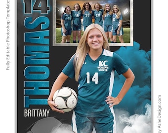 Sports Memory Mates - Photoshop Templates for Sports Teams and Individuals - Sports Photography Templates - Sports Legends - Soccer
