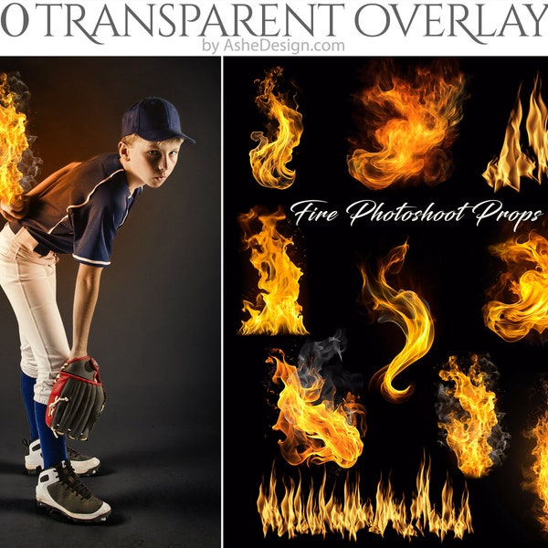 Digitales Feuer PNG Overlays, Transparente Feuer Clipart, Photoshop Feuer Overlays, Realistische Digitale Flammen Clip Art, hochwertige Feuer Grafiken