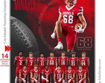 Multi-Sport Memory Mates - Photoshop Templates for Sports Teams and Individuals - Sports Photography Templates - Inner Circle