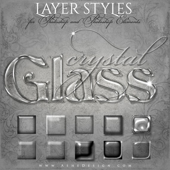 Layer Styles Designer Gems CRYSTAL GLASS 1 Etsy