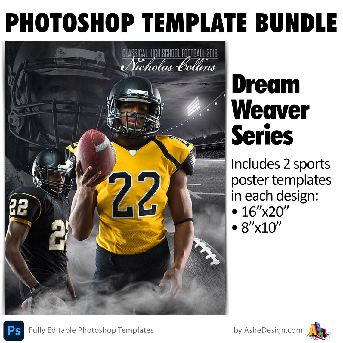 Photoshop Sports Template Bundle Includes 12 Layered PSD Sports Poster ...