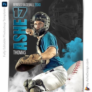 Modelli di poster di baseball in Photoshop, modelli di fotografia sportiva PSD, ridimensionamento per banner notturni per anziani, leggende dello sport di baseball