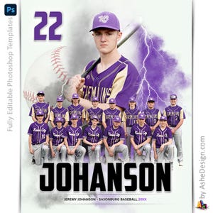Modèles Photoshop d'affiches de baseball, Modèles de photographie de sport, Arrière-plan PSD, Bannières de soirée pour seniors, Baseball électrifié