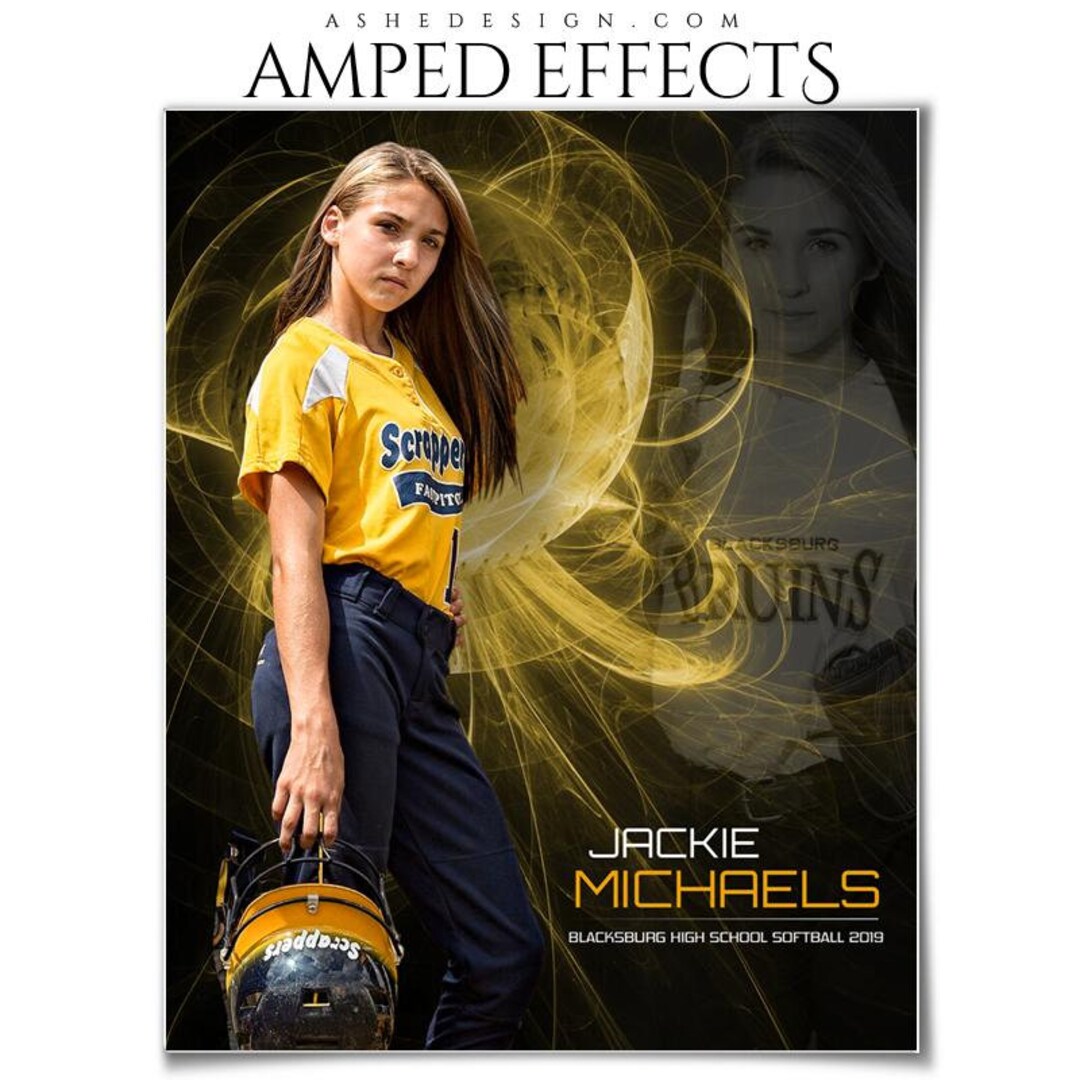Photoshop Softball Poster Template, Digital Sports Background Tball ...
