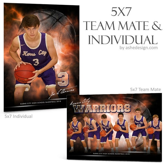 photoshop templates team mates individual sports collages 5x7 electric explosion basketball 2 digital files sports photography photoshop sport templates