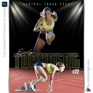 Photoshop Track-Poster-Vorlagen, Sportfotografie-Vorlagen, PSD Hintergrund, Größenänderung für Senioren-Nacht-Banner, In der Spotlight-Spur