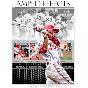 Sport Poster Template Set - Photoshop Myulti Sport Collage Vorlagen für Teams und Einzelpersonen - Instant Download - Game Changer