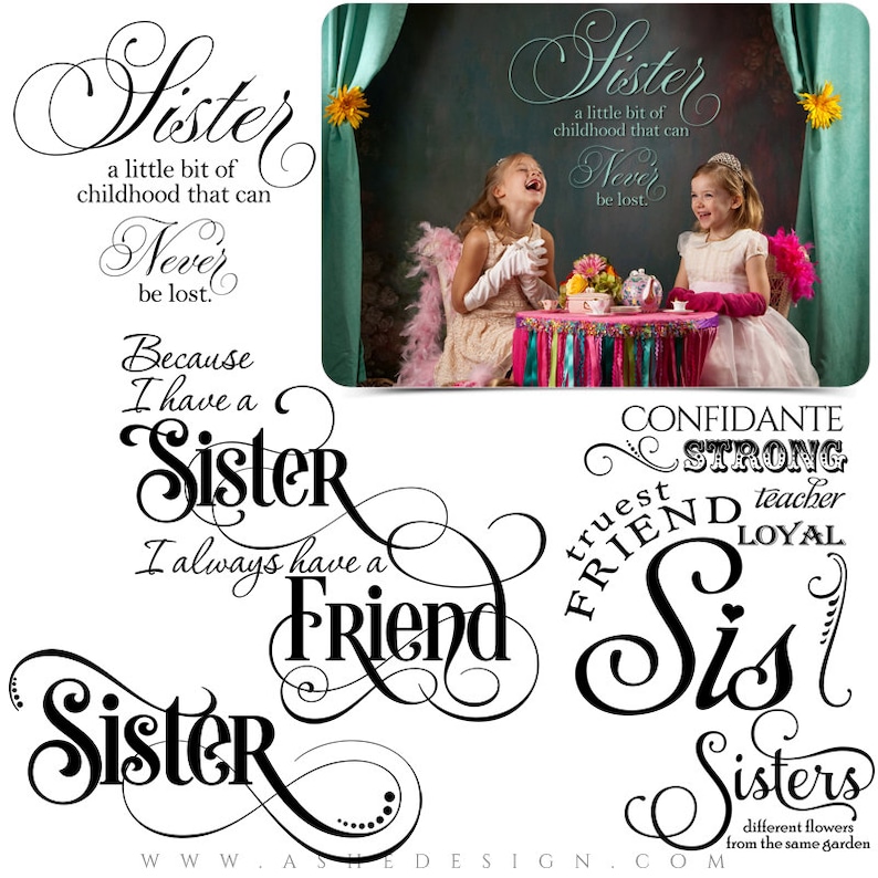 Family Word Art Quotes Photo Overlays for Scrapbooking | Etsy