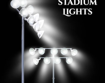 Designer Gems Overlays - STADIUM LIGHTS 2 - (2) Photoshop .png files - Photography Overlays For Your Photos and Quick Pages.