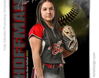 Photoshop ソフトボール ポスター テンプレート、デジタル スポーツ背景 T ボール バックドロップ、シニア ナイト ソフトボール バンケット ギフト、T ボール ソフトボール バナー