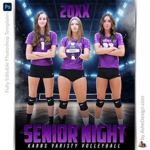 Photoshop Beachvolleyball Poster Vorlagen, PSD Sportfotografie-Vorlagen, Größenanpassung für Senioren Nachtbanner, Stadionlichter, Volleyball