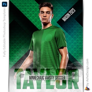 Plantilla de póster deportivo de Photoshop para usar con cualquier deporte, plantilla digital, fondo deportivo, pancarta de póster personalizado hace un gran regalo de equipo
