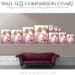 Wall Display Guide - Size Comparison Chart - Portrait - (1) Photoshop Layered .psd Template; Leather Sofa backdrop & image display. 