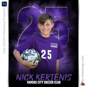 Photoshop Fußball Poster Vorlagen, Sportfotografie, PSD Hintergrund, Größenanpassung für Erwachsene, Blackout Fußball