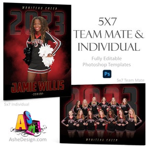 Photoshop Templates | Team Mates & Individual | Multi-Sport Collages |  5x7 | The GOAT - (2) Digital Files, Sports Photography