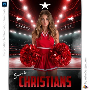 Photoshop Cheer Poster Vorlagen, PSD Sportfotografie-Vorlagen, Größenanpassung für Senioren Nacht Banner, Stadion Lichter Jubeln
