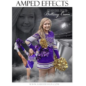 Sports Poster Template Set - Photoshop Collage Templates for Teams and Individuals - Instant Download - Dream Weaver Cheer