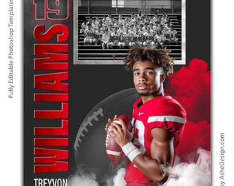 Sports Memory Mates - Photoshop Templates for Sports Teams and Individuals - Sports Photography Templates - Sports Legends - Football