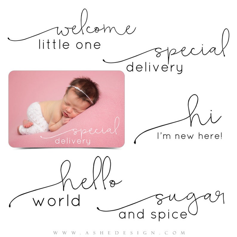 Newborn Word Art Quotes Photo Overlays for Scrapbooking Etsy