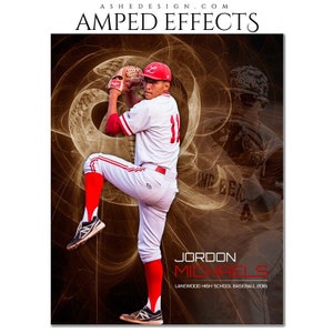 Photoshop Baseball Poster Template, Digital Sports Background Tball Backdrop, Senior Night Baseball Banquet Gift, T-ball Baseball Banner