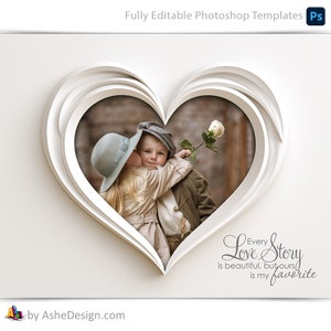 Valentines Day Digital Photo Printable, Simply Add Your Photo to Our Layered  Photoshop Template For The Perfect Valentine's Day Keepsake