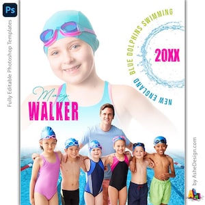 Swim Memory Mates - Modelli Photoshop per squadre sportive e singoli individui - Modelli per la fotografia sportiva - All Around Swim
