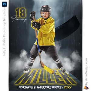 Photoshop Hockey Poster Vorlagen, PSD Sportfotografie-Vorlagen, Resize Für Senioren Nacht Banner, In Perspektive Hockey