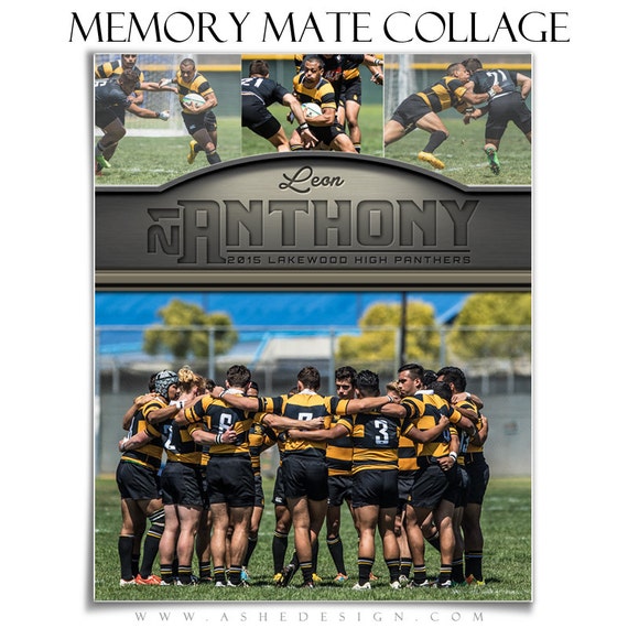 photoshop templates sports collages 8x10 silver gold etsy