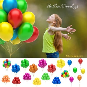 Designer Gem Overlays - BALLOONS -(20) Photoshop .png Dateien - Digitale Overlays für Ihre Fotos und Quick Pages.