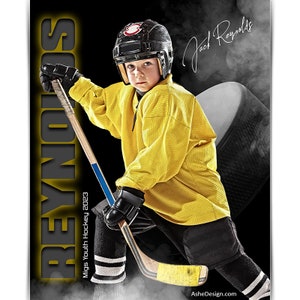 Sport Poster Vorlagen Set - Photoshop Vorlagen für Sport Teams und Einzelpersonen - Sport Fotografie Vorlagen - From The Shadows Hockey